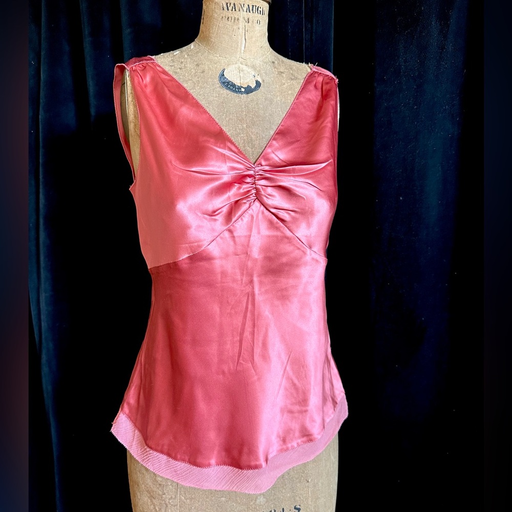 Limited Express silk sleeveless top deep v fitted on bias v back size m fresh